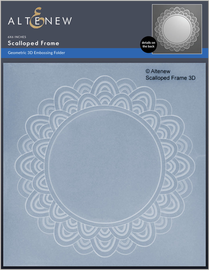 Embossing Folder Scalloped Frame 3D Embossing Folder