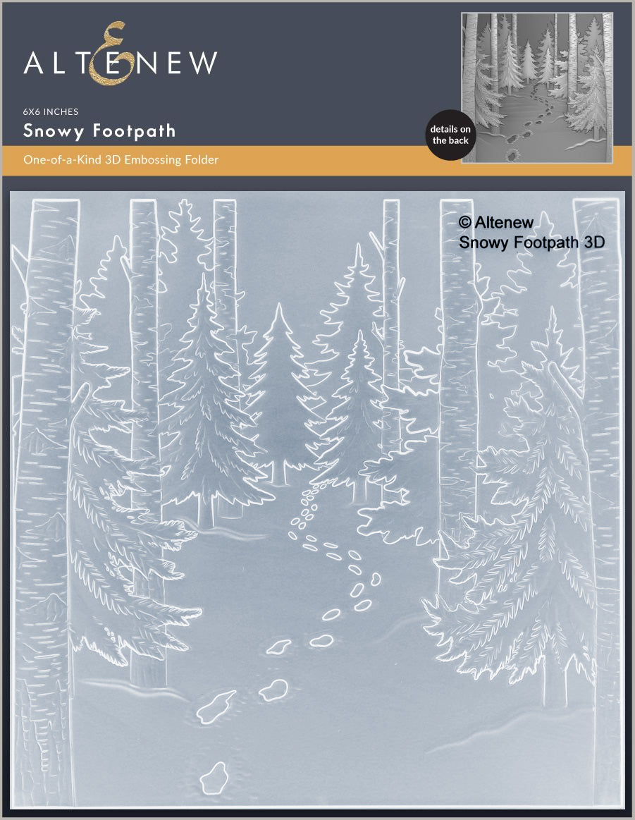 Embossing Folder Snowy Footpath 3D Embossing Folder