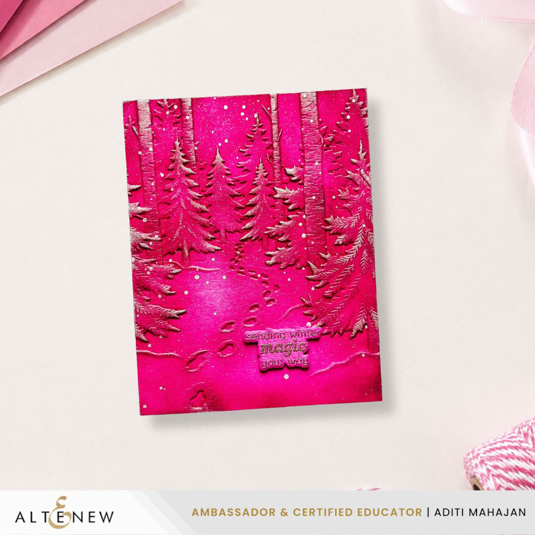 Embossing Folder Snowy Footpath 3D Embossing Folder
