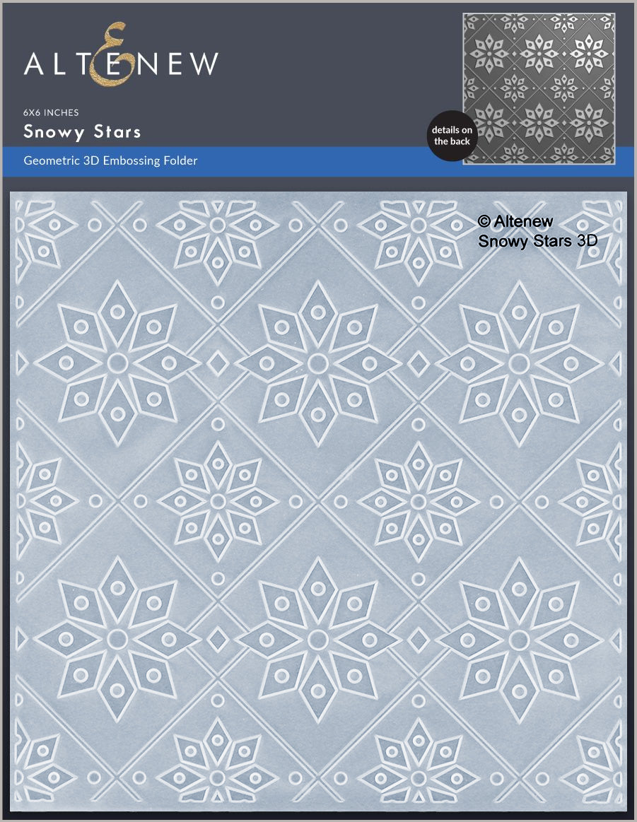 Embossing Folder Snowy Stars 3D Embossing Folder