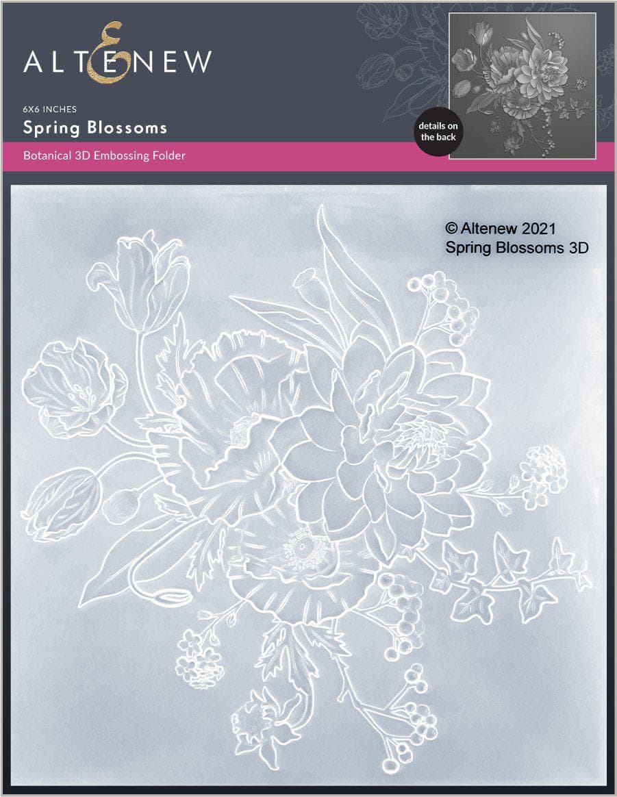 Embossing Folder Spring Blossoms 3D Embossing Folder