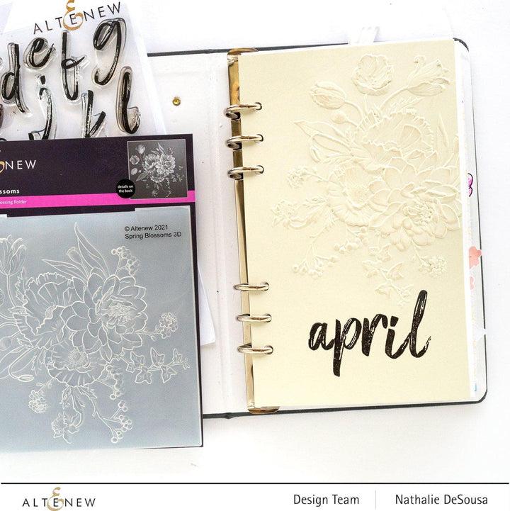 Embossing Folder Spring Blossoms 3D Embossing Folder