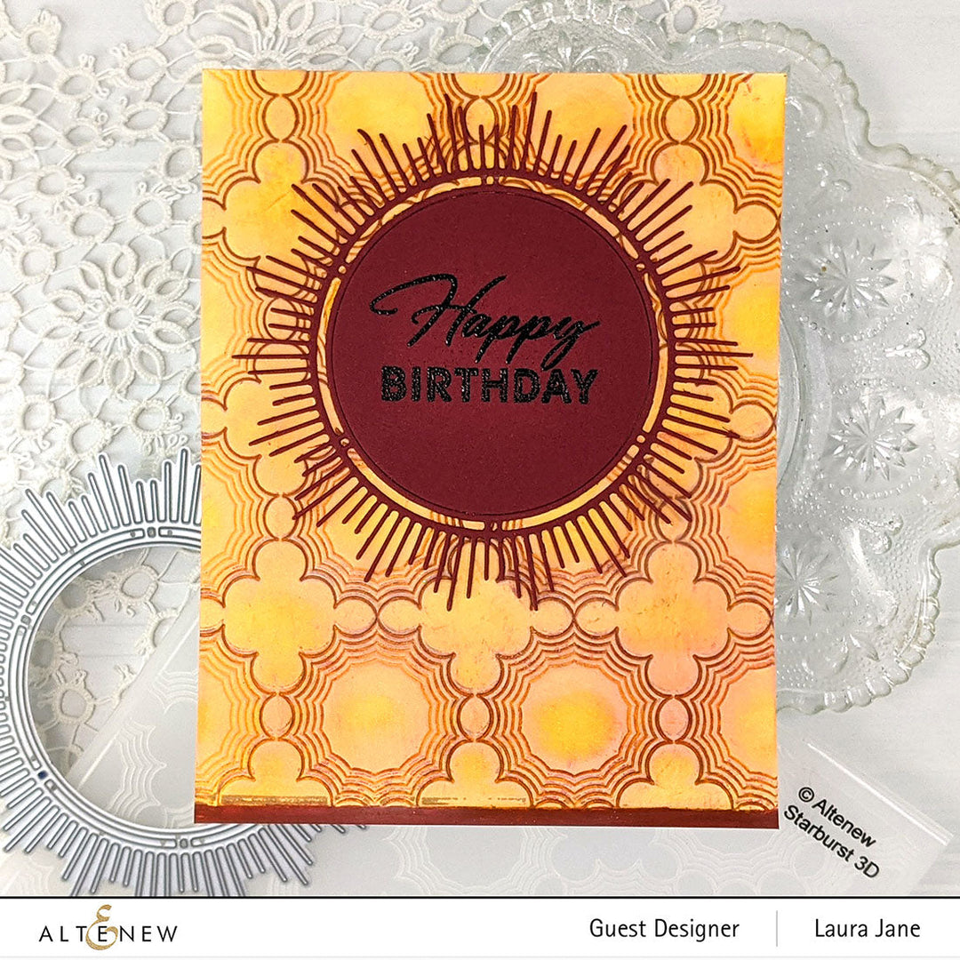 Embossing Folder Starburst 3D Embossing Folder
