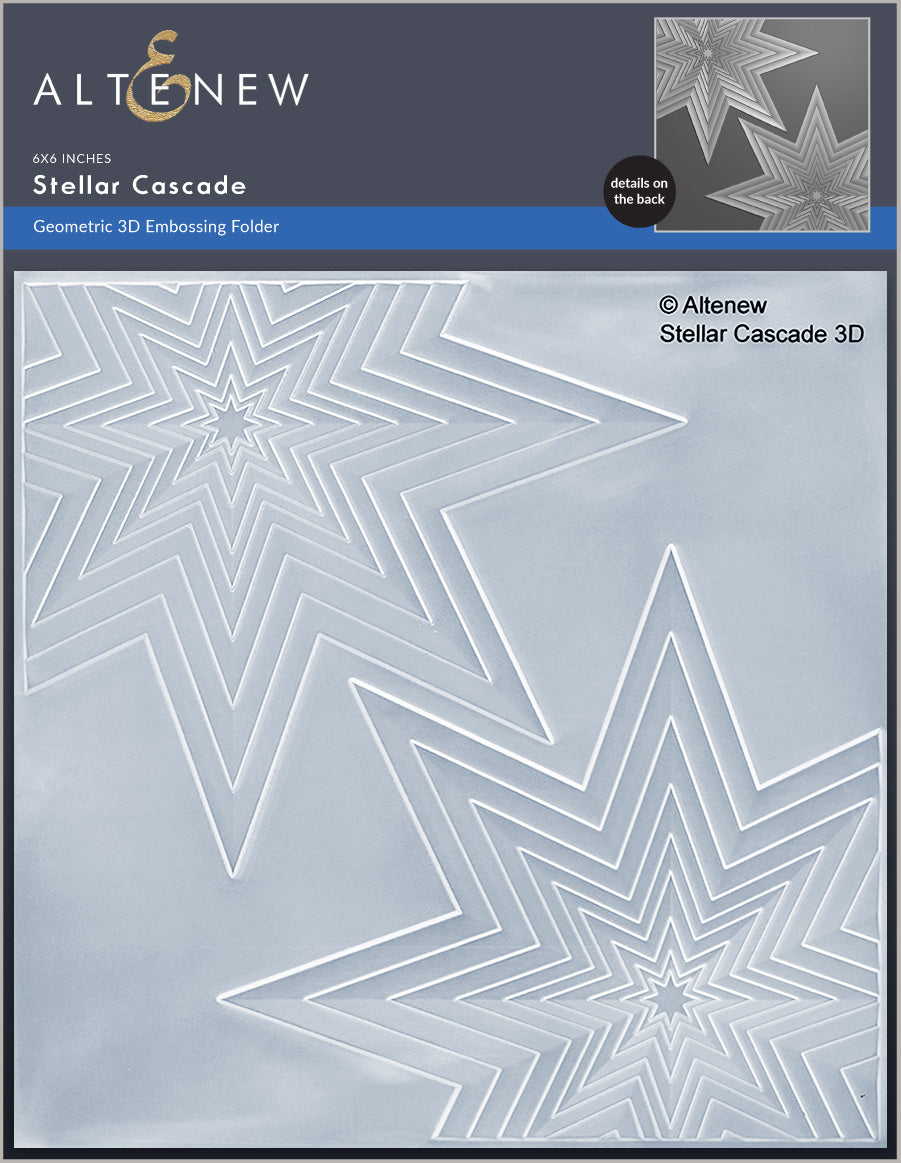 Embossing Folder Stellar Cascade 3D Embossing Folder