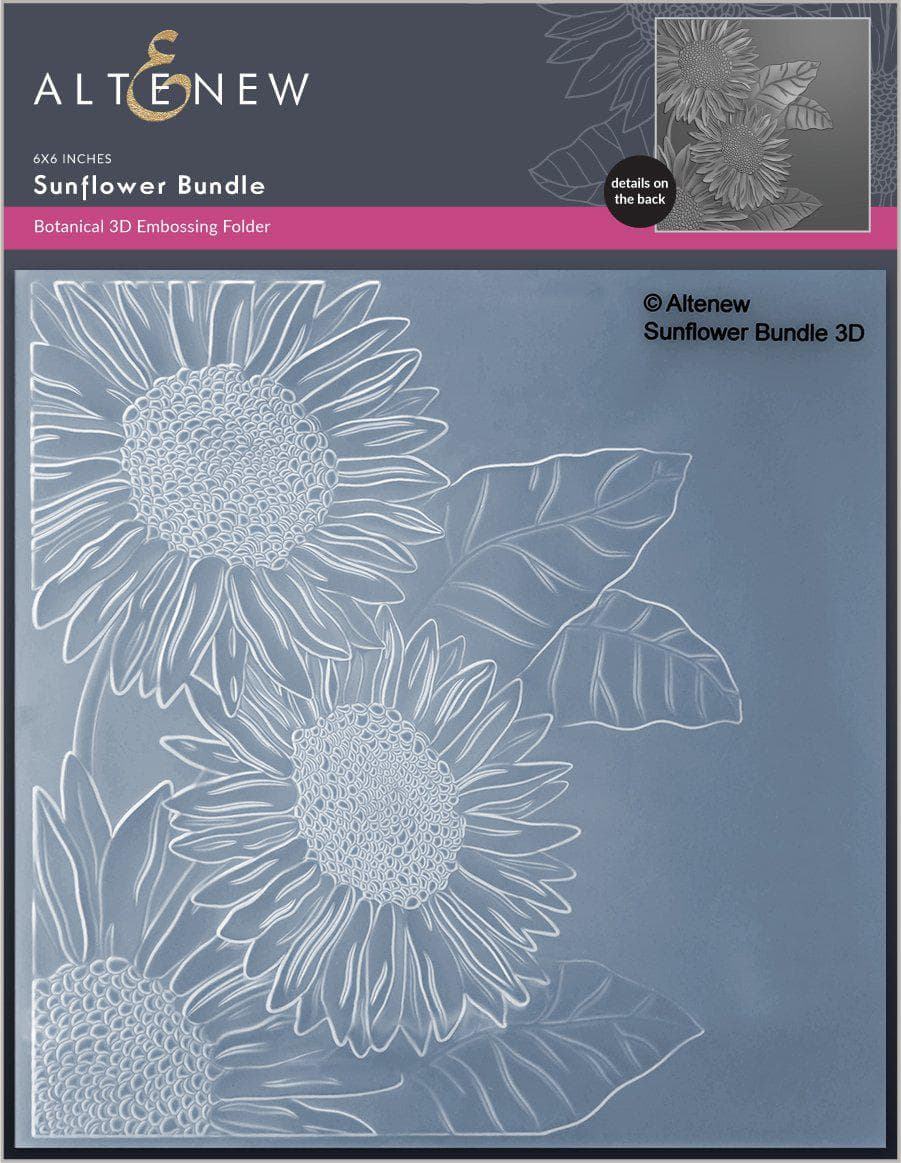 Embossing Folder Sunflower Bundle 3D Embossing Folder