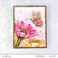 Embossing Folder Sweet Peruvian Zinnias 3D Embossing Folder