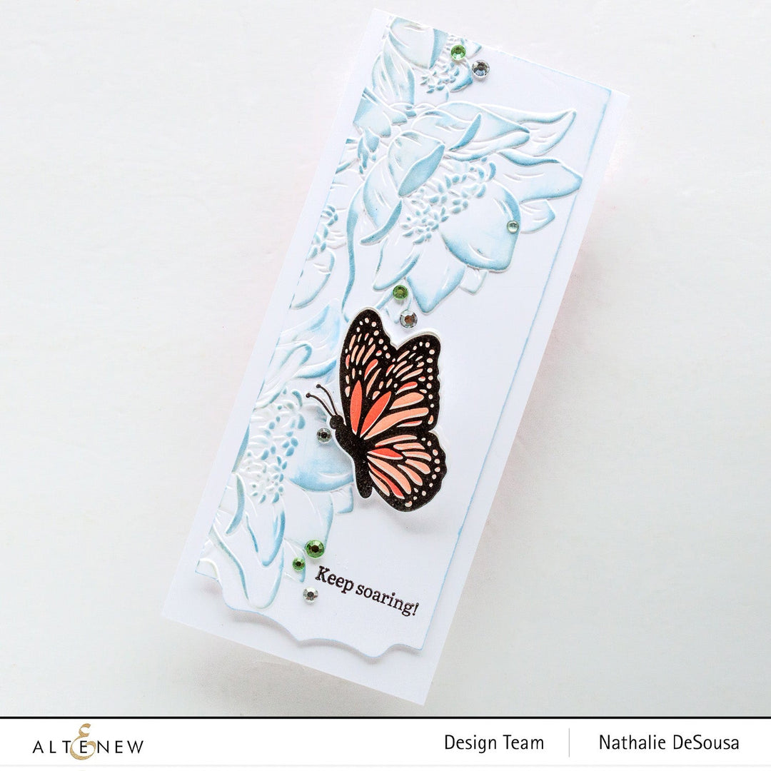 Embossing Folder Sweet Peruvian Zinnias 3D Embossing Folder