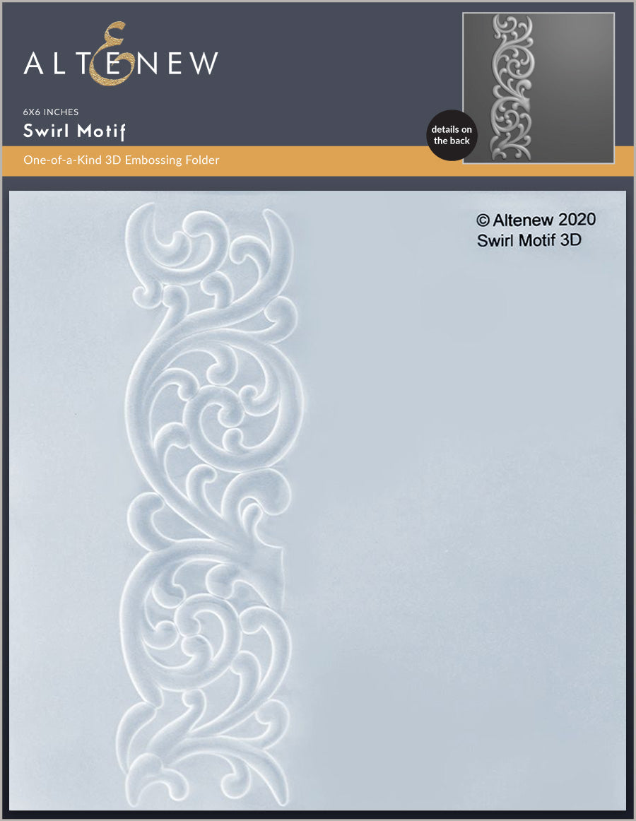 Embossing Folder Swirl Motif 3D Embossing Folder