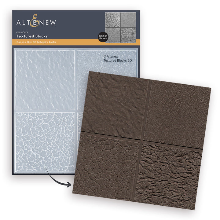 Embossing Folder Textured Blocks 3D Embossing Folder