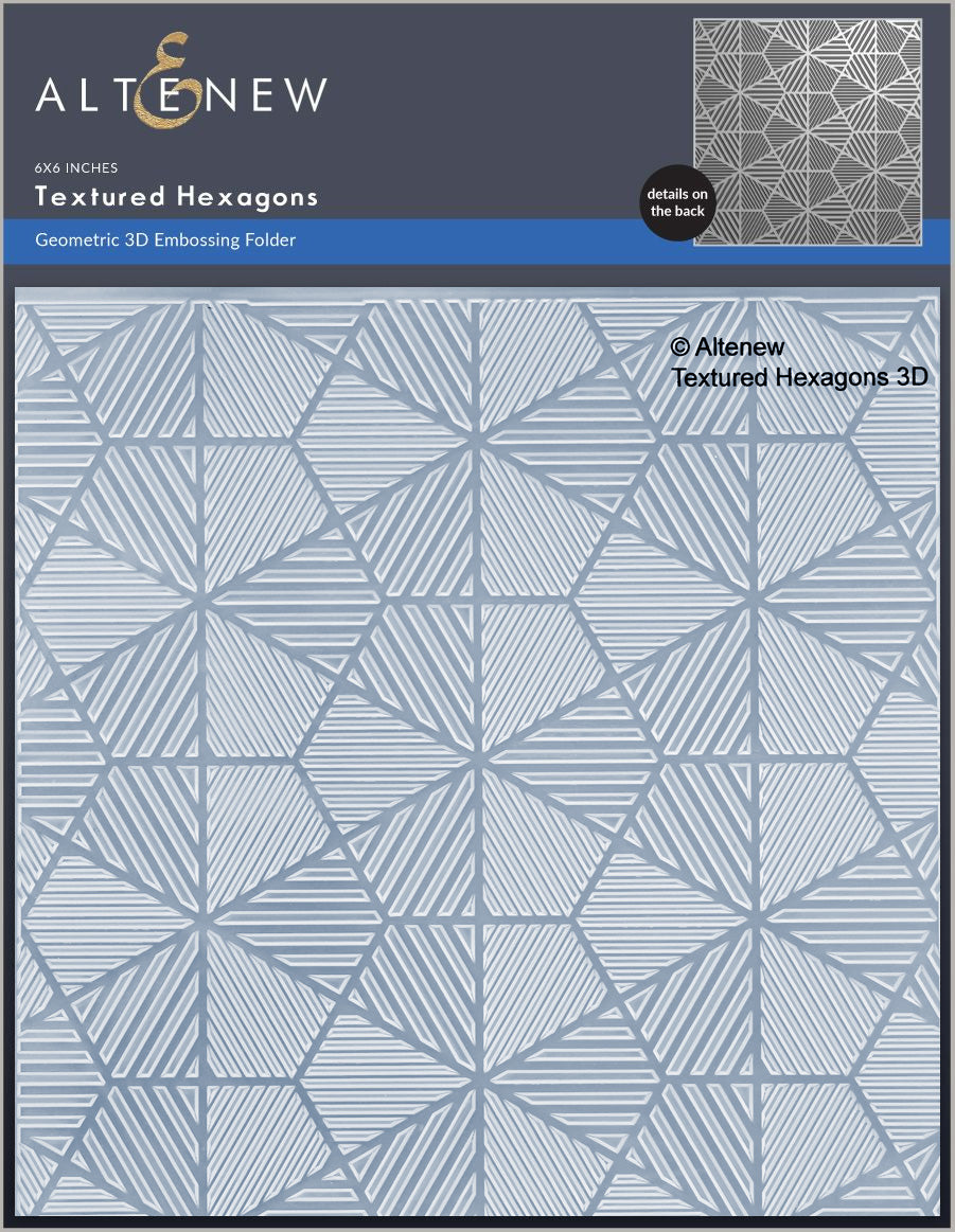 Embossing Folder Textured Hexagons 3D Embossing Folder