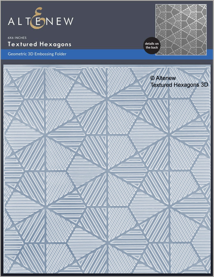 Embossing Folder Textured Hexagons 3D Embossing Folder