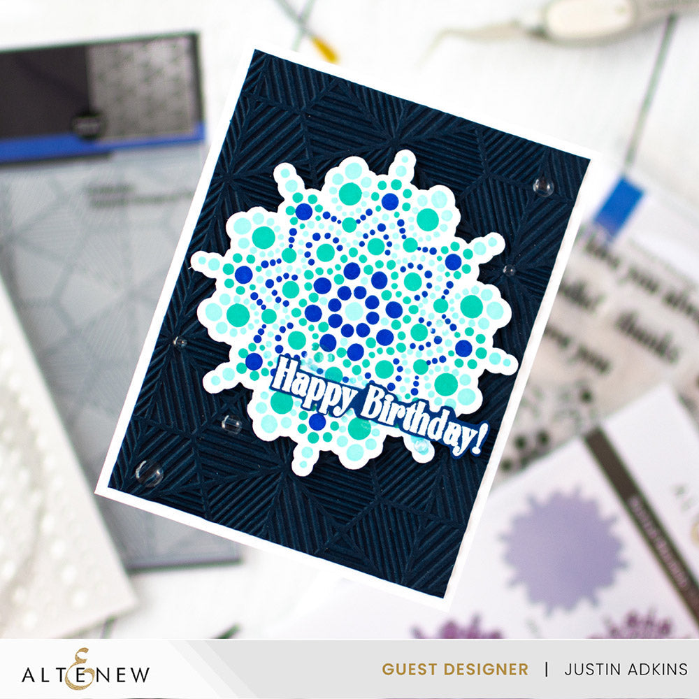 Embossing Folder Textured Hexagons 3D Embossing Folder