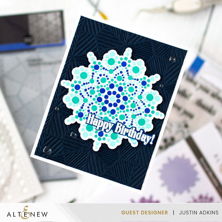Embossing Folder Textured Hexagons 3D Embossing Folder