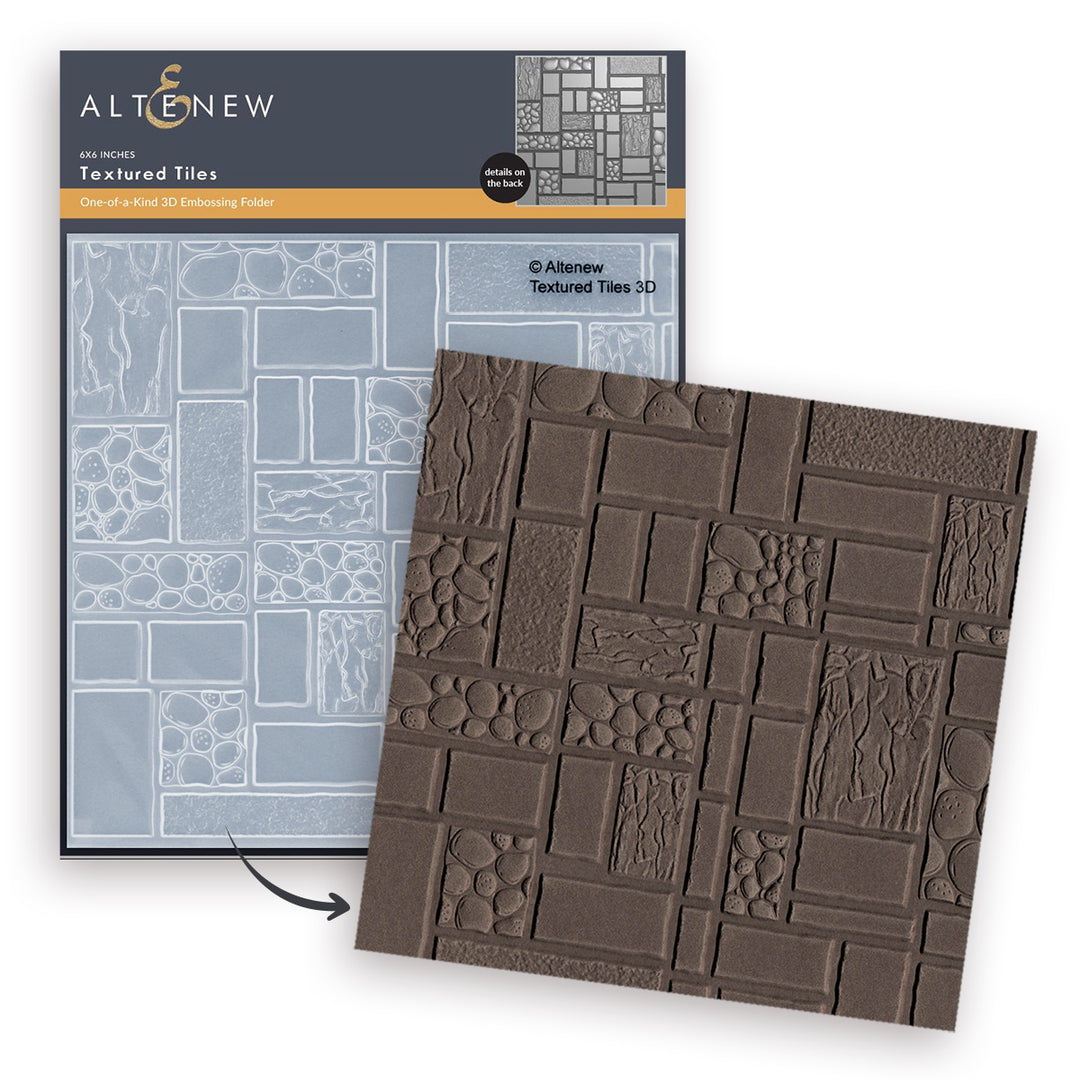 Embossing Folder Textured Tiles 3D Embossing Folder
