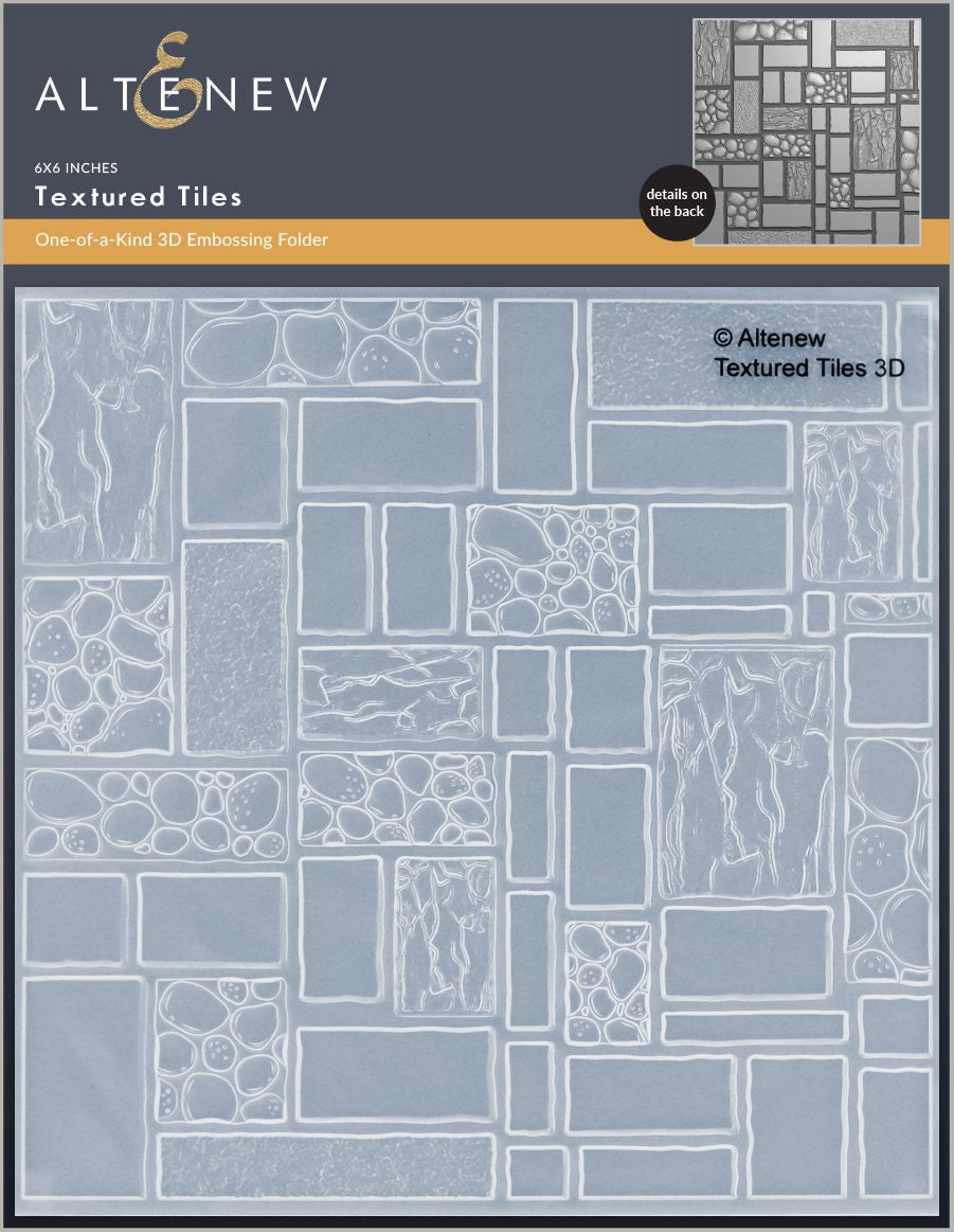 Embossing Folder Textured Tiles 3D Embossing Folder