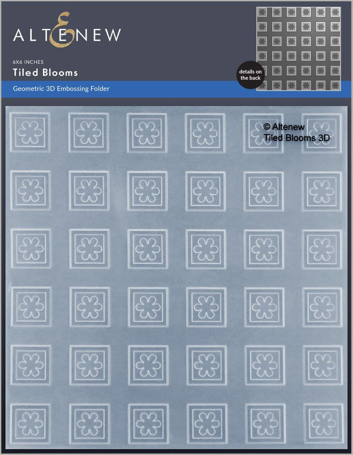 Embossing Folder Tiled Blooms 3D Embossing Folder