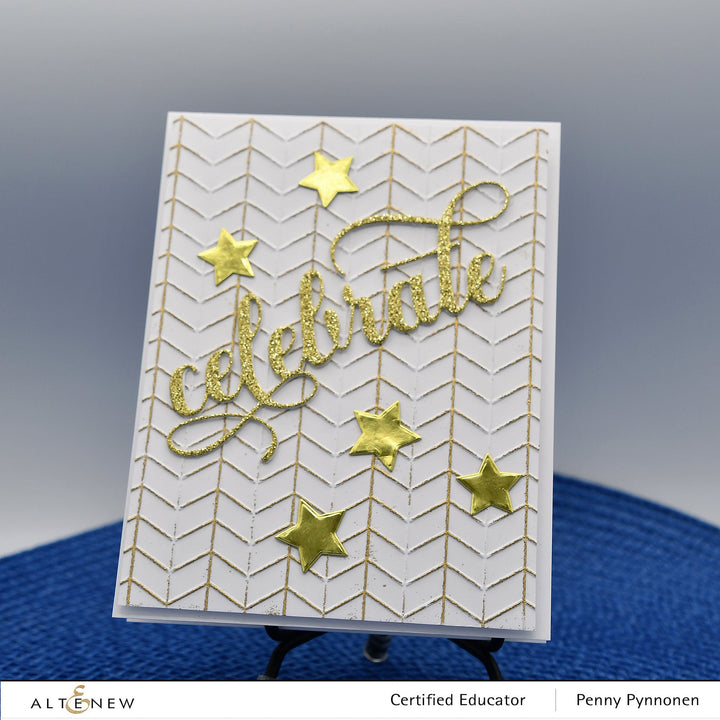 Embossing Folder Tiled Chevron 3D Embossing Folder