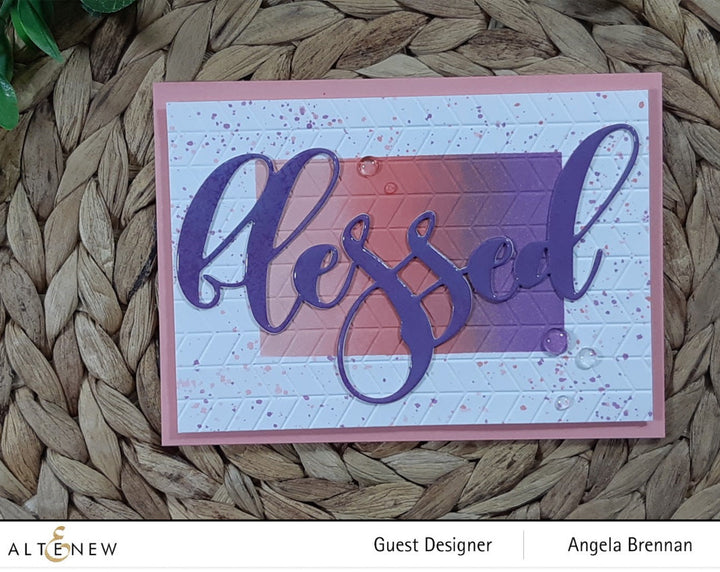 Embossing Folder Tiled Chevron 3D Embossing Folder