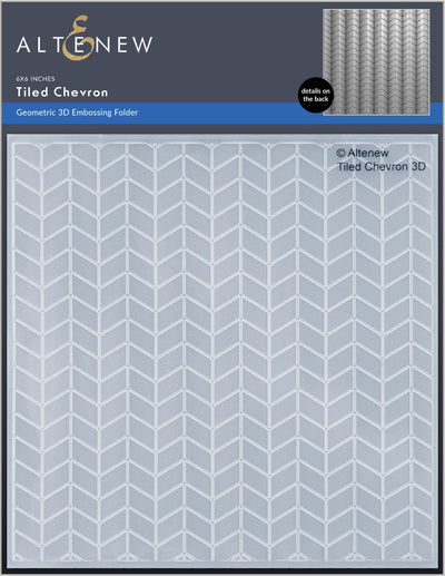 Embossing Folder Tiled Chevron 3D Embossing Folder