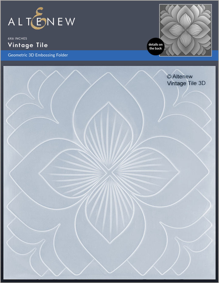 Embossing Folder Vintage Tile 3D Embossing Folder