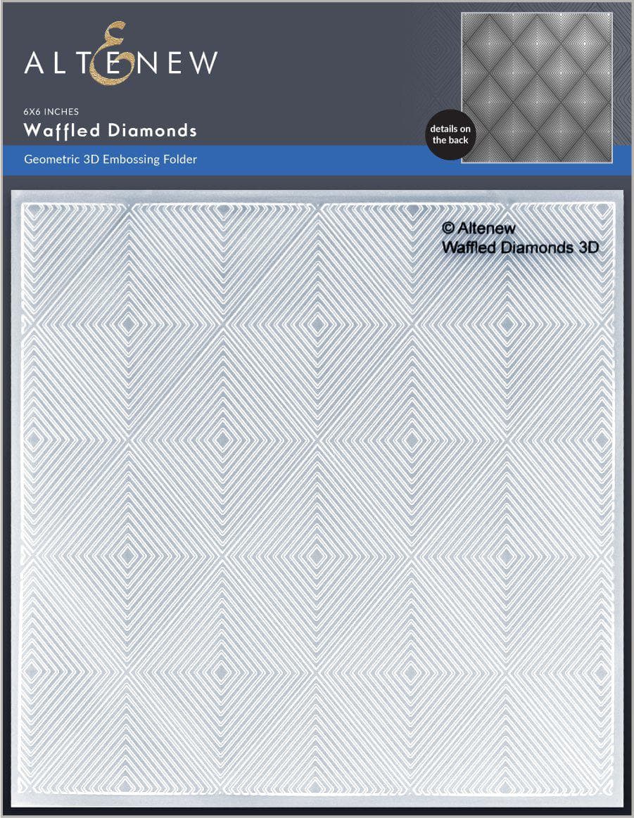 Embossing Folder Waffled Diamonds 3D Embossing Folder