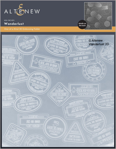 Embossing Folder Wanderlust 3D Embossing Folder
