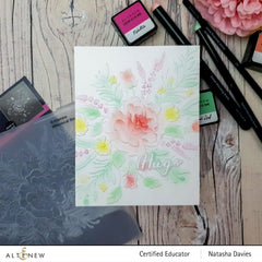 Embossing Folder Whimsical Bouquet 3D Embossing Folder