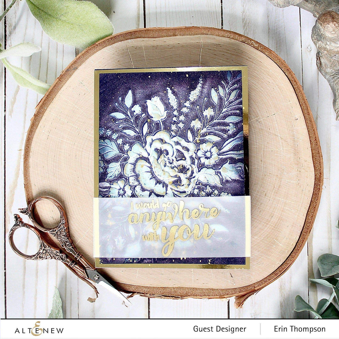 Embossing Folder Whimsical Bouquet 3D Embossing Folder