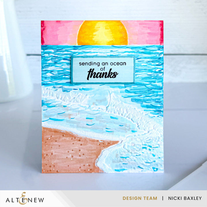Embossing Folder Whispering Waves 3D Embossing Folder