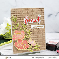 Embossing Folder Wicker Texture 3D Embossing Folder