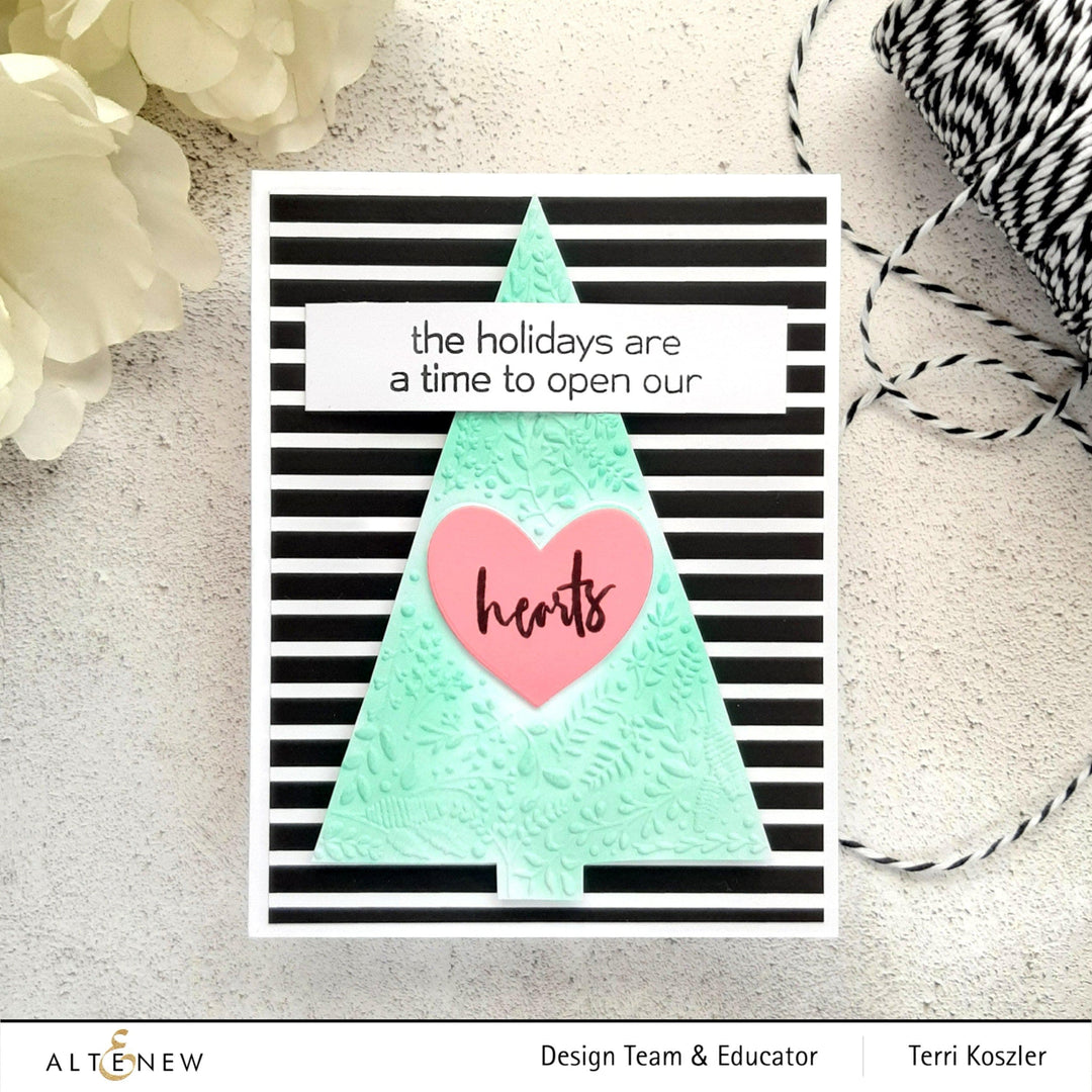 Embossing Folder Winter Foliage 3D Embossing Folder