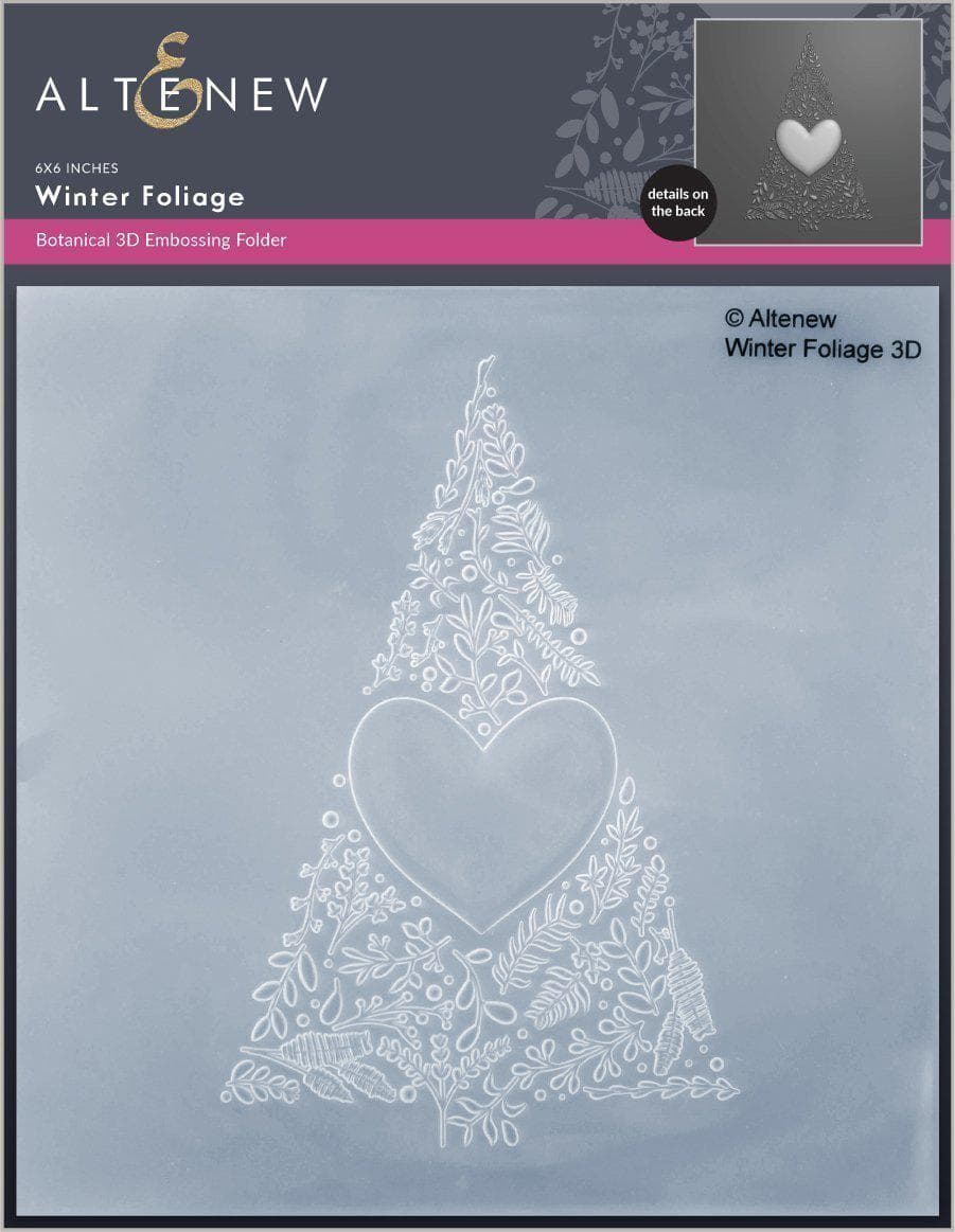 Embossing Folder Winter Foliage 3D Embossing Folder