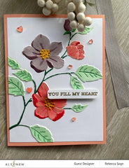 Embossing Folder Woods Rose 3D Embossing Folder