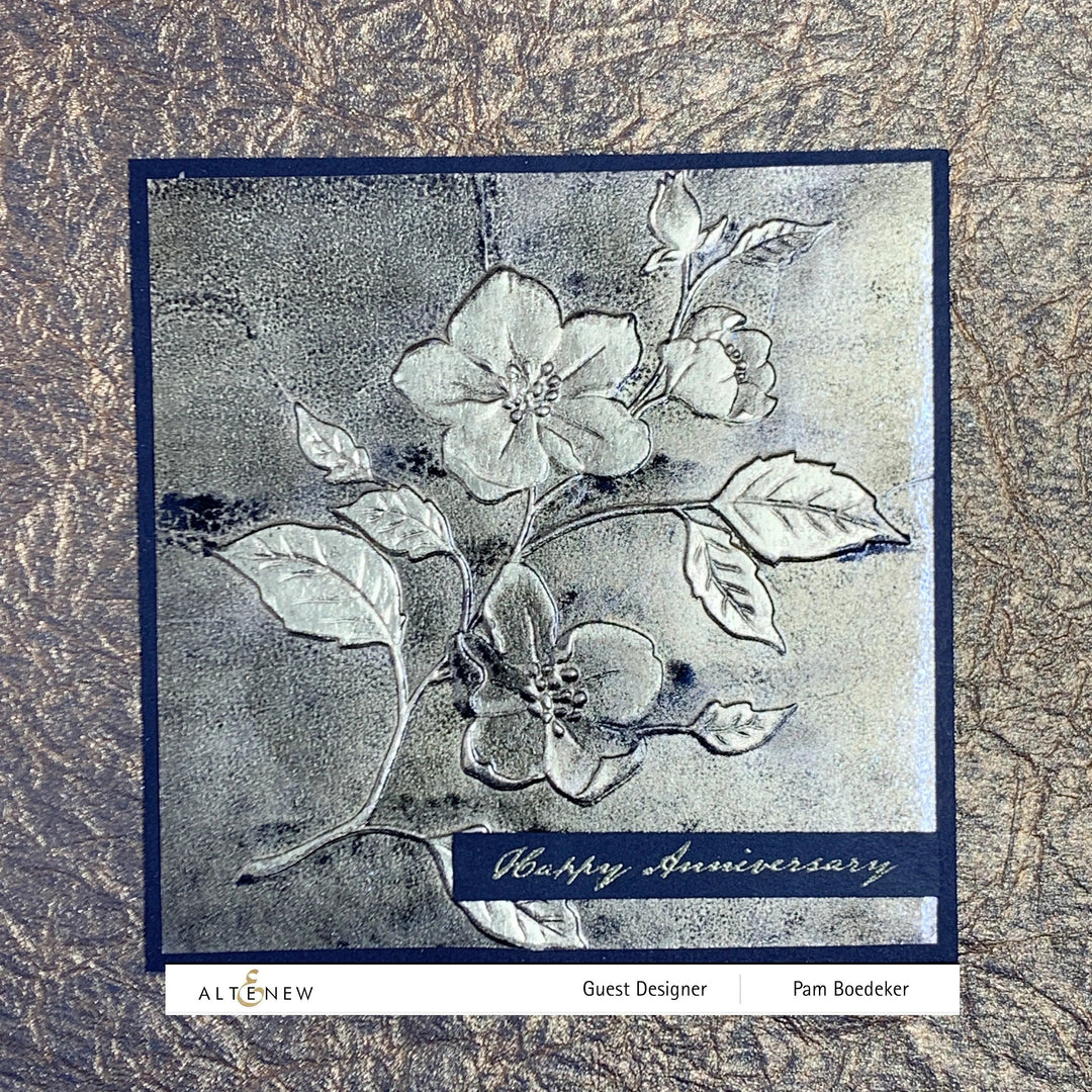 Embossing Folder Woods Rose 3D Embossing Folder