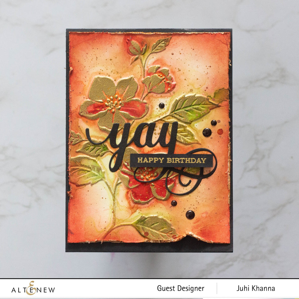 Embossing Folder Woods Rose 3D Embossing Folder