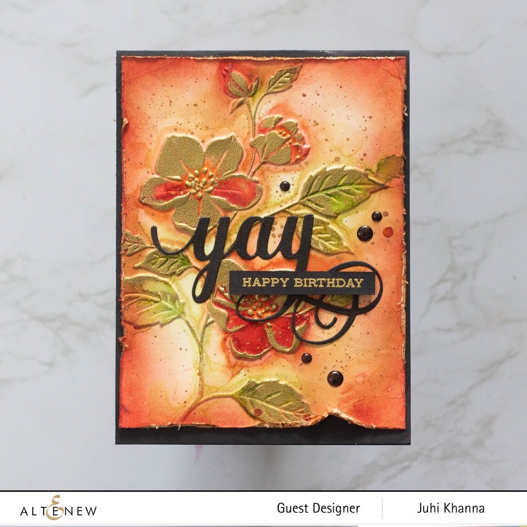 Embossing Folder Woods Rose 3D Embossing Folder
