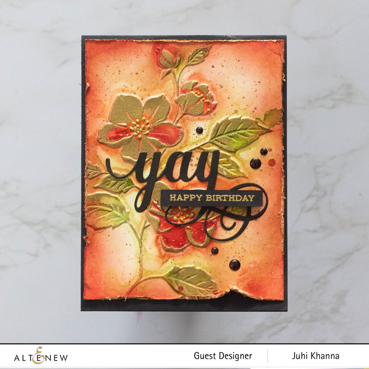 Embossing Folder Woods Rose 3D Embossing Folder