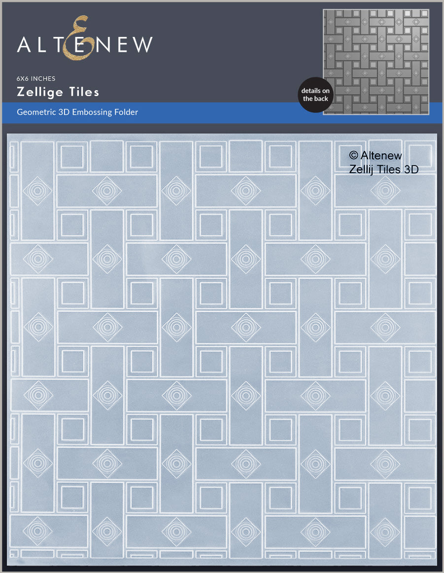 Embossing Folder Zellige Tiles 3D Embossing Folder