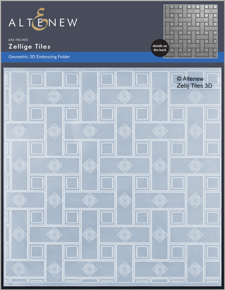 Embossing Folder Zellige Tiles 3D Embossing Folder