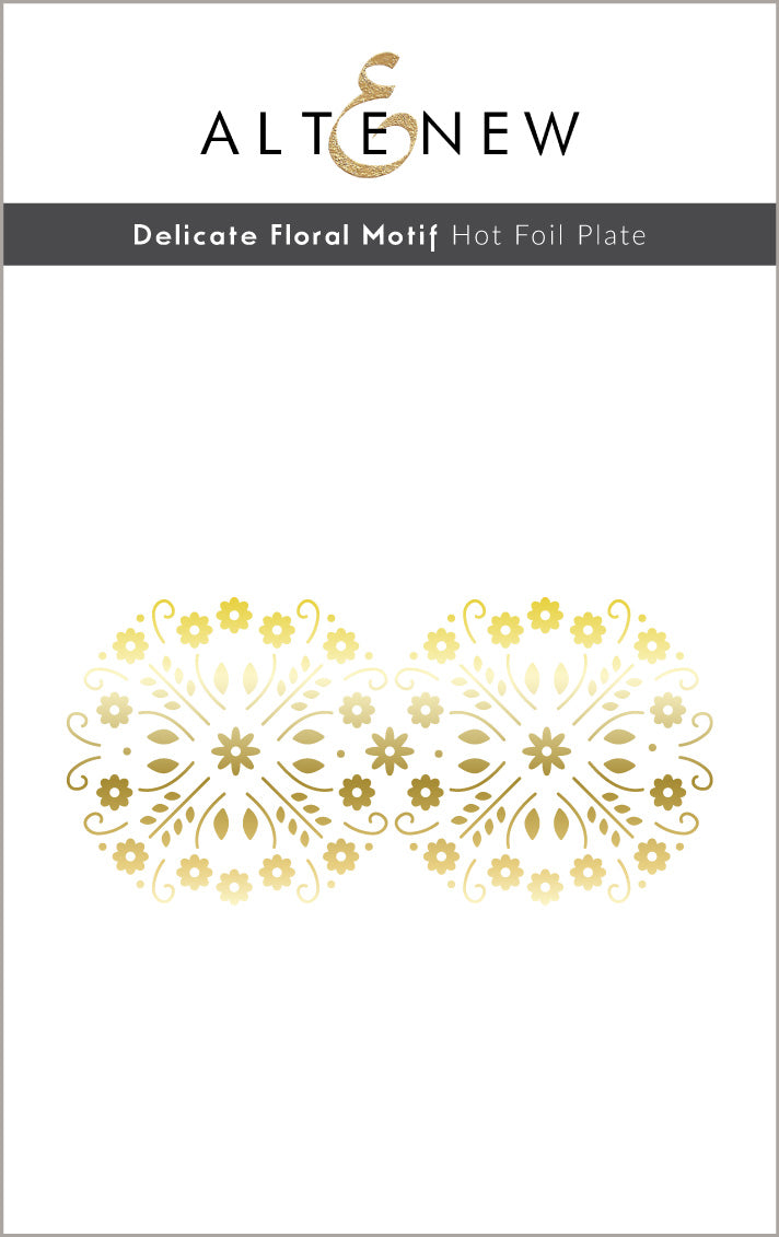 Hot Foil Plate Delicate Floral Motif Hot Foil Plate