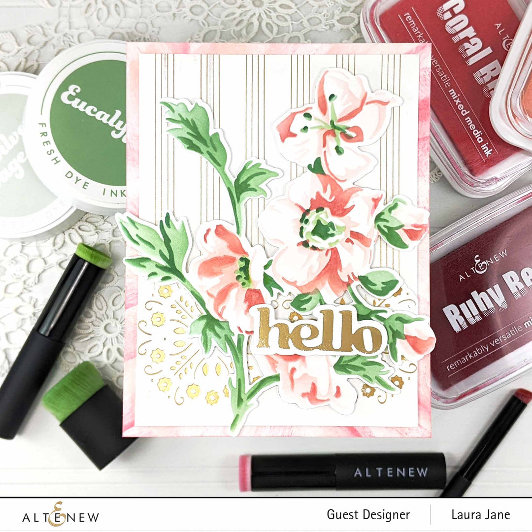 Hot Foil Plate Delicate Floral Motif Hot Foil Plate