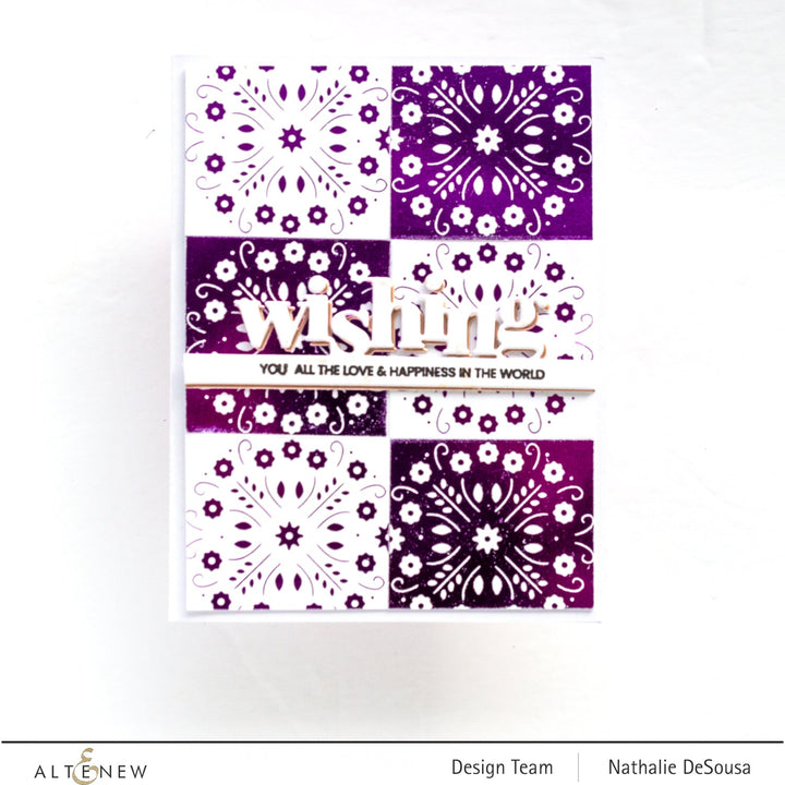 Hot Foil Plate Delicate Floral Motif Hot Foil Plate
