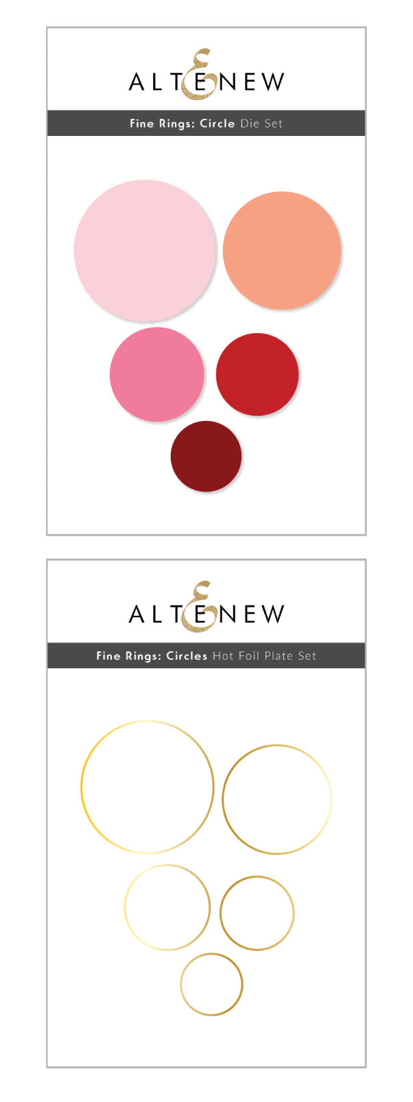 Hot Foil Plate & Die Bundle Fine Rings: Circles