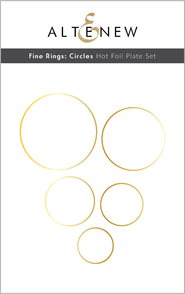 Hot Foil Plate & Die Bundle Fine Rings: Circles