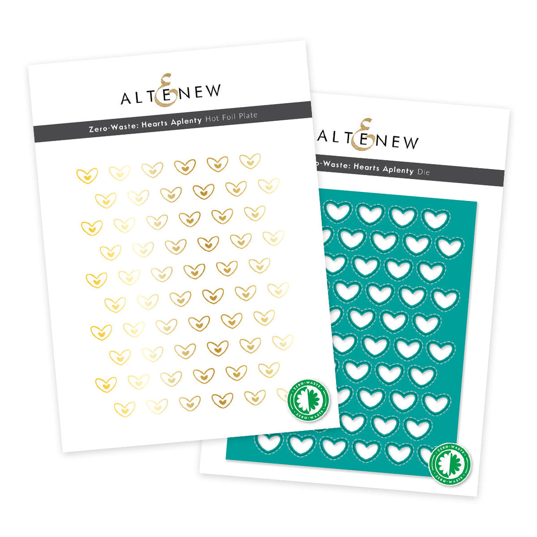 Hot Foil Plate & Die Bundle Zero-Waste: Hearts Aplenty