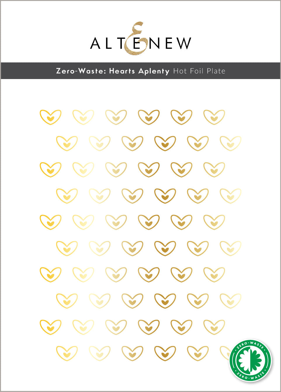 Hot Foil Plate & Die Bundle Zero-Waste: Hearts Aplenty