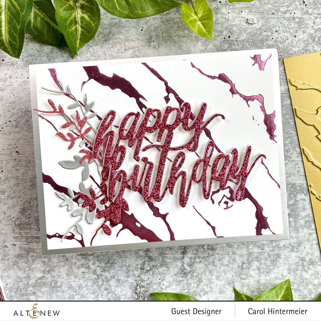 Hot Foil Plate Exquisite Marble Hot Foil Plate