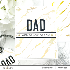 Hot Foil Plate Exquisite Marble Hot Foil Plate