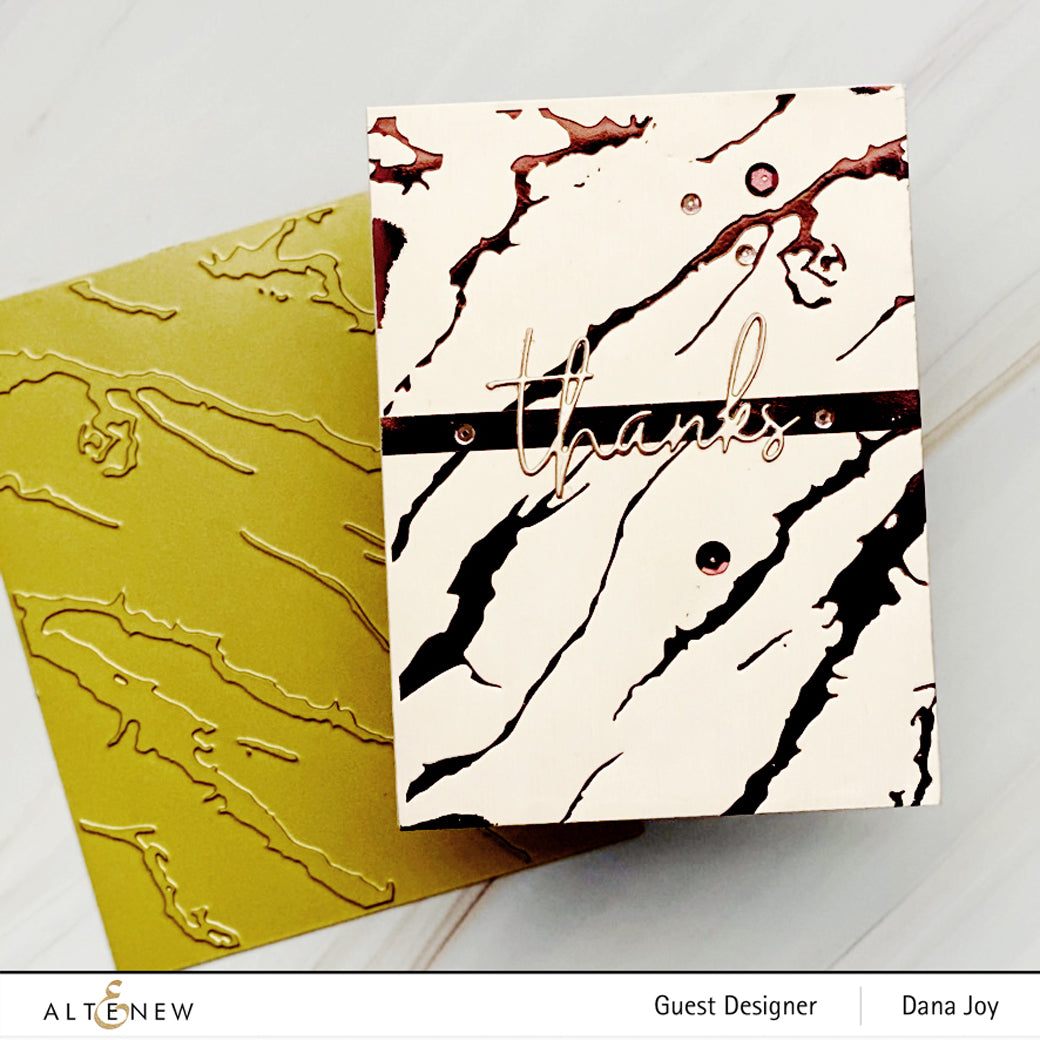 Hot Foil Plate Exquisite Marble Hot Foil Plate