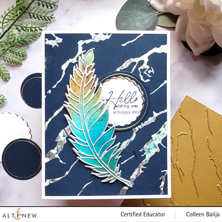 Hot Foil Plate Exquisite Marble Hot Foil Plate